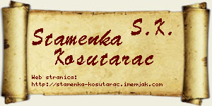 Stamenka Košutarac vizit kartica